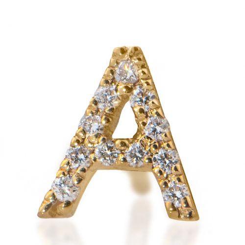 Diamond Initial Stud