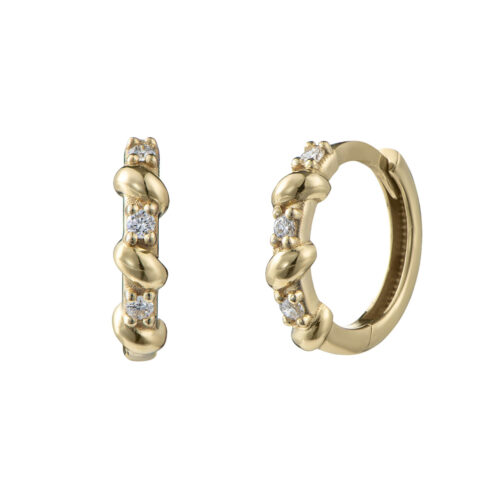 Rope Diamond Huggies