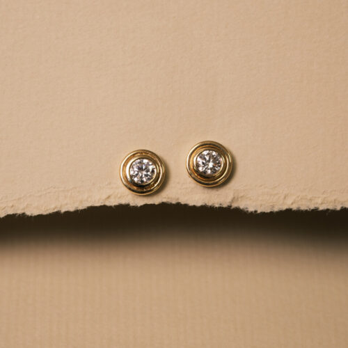 Double Bezel Diamond Studs